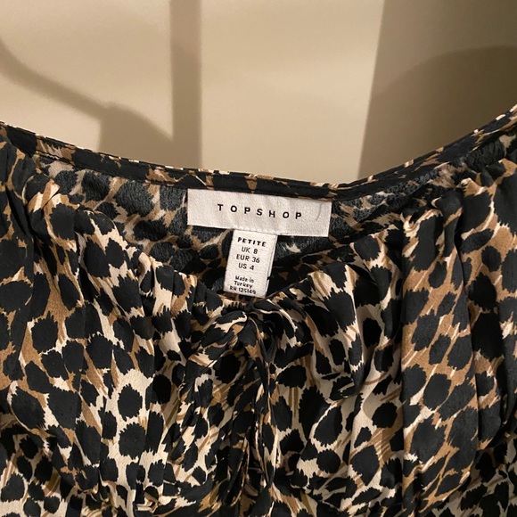 top shop cheetah print blouse - Picture 2 of 2